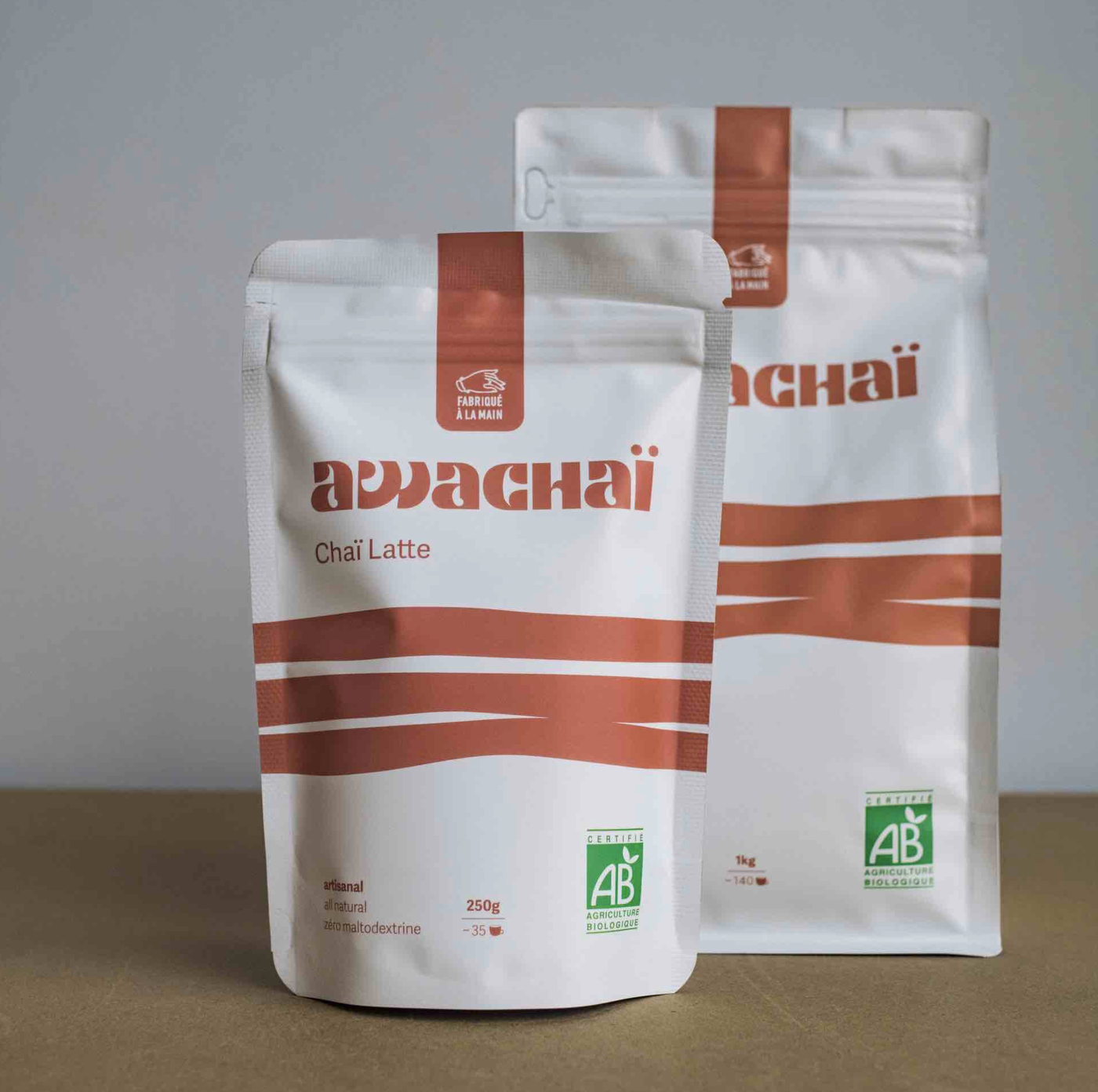 Chai Latte 100% bio Awachai, sachets 250g et 1kg